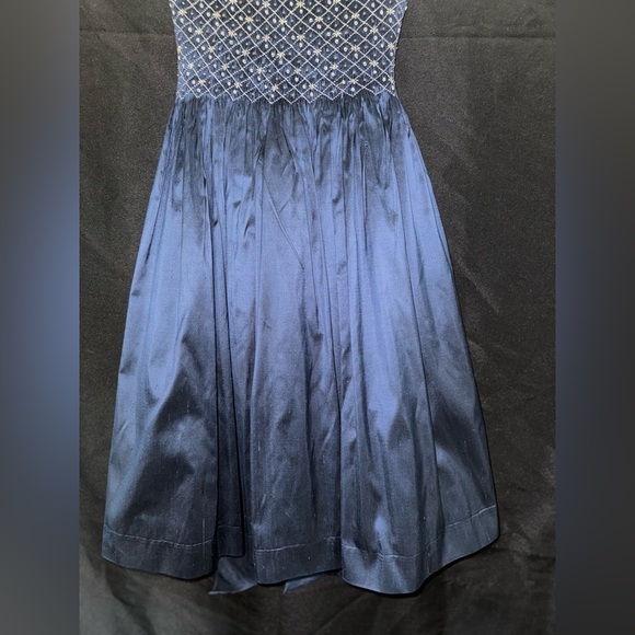 Girls Navy Blue Evening Gown Size 8 - Picture 4 of 6